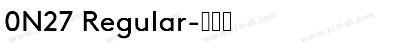 0N27 Regular字体转换